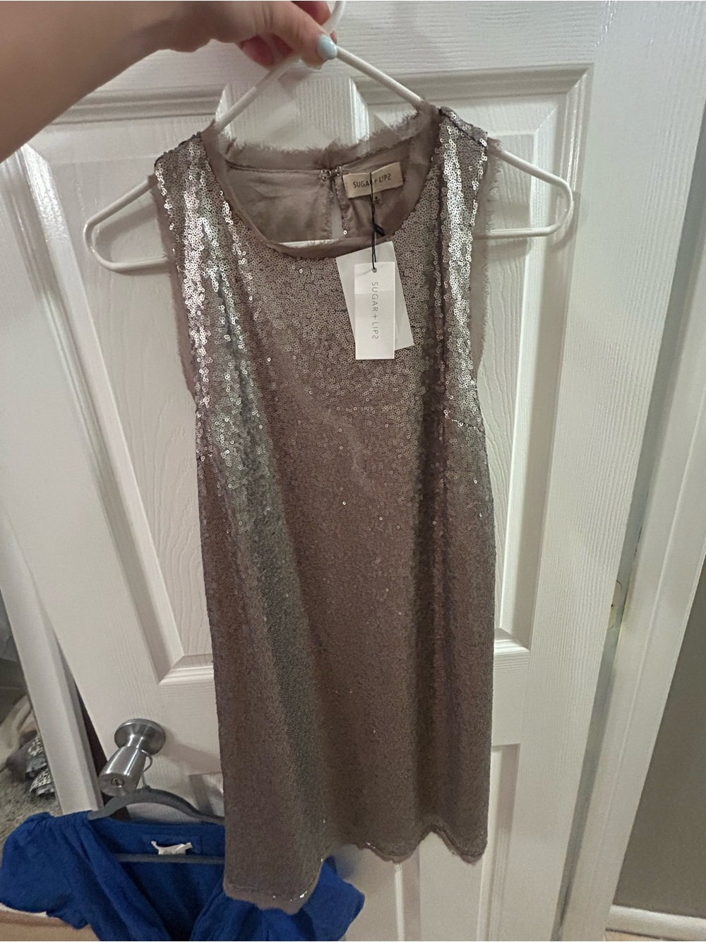 Sugar + Lips Sequin Dress - Dusty Mauve
